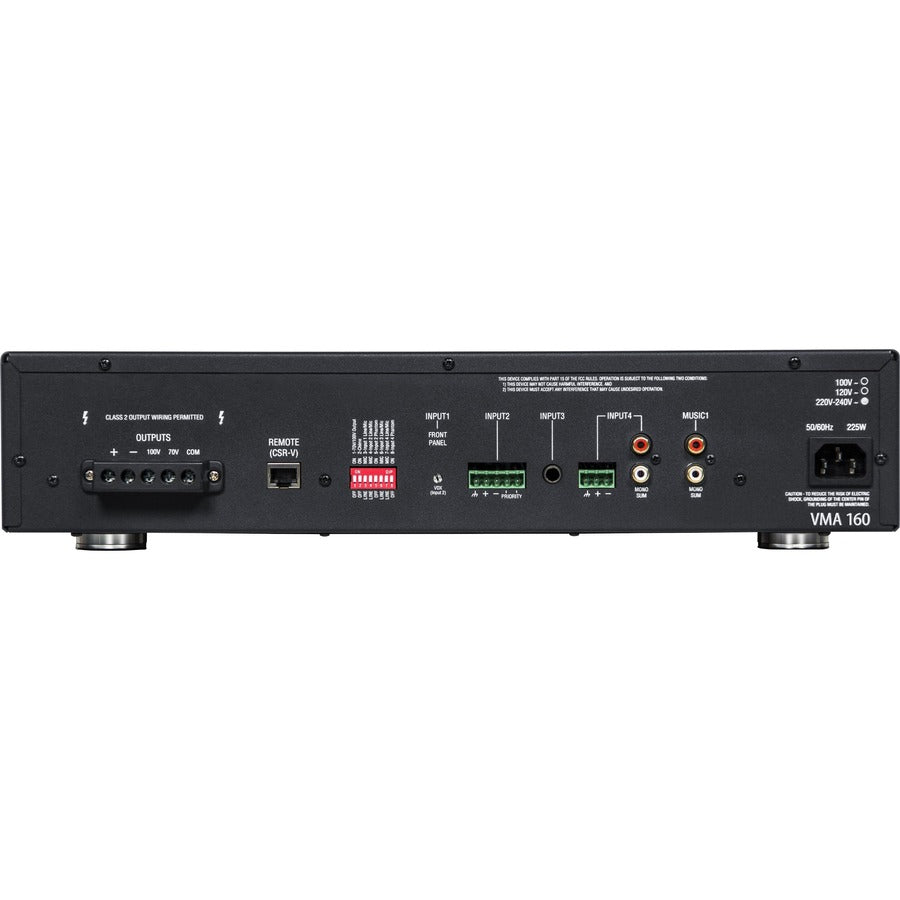 Rear Image for JBL Commercial VMA160 Amplifier - 60 W RMS - 1 Channel