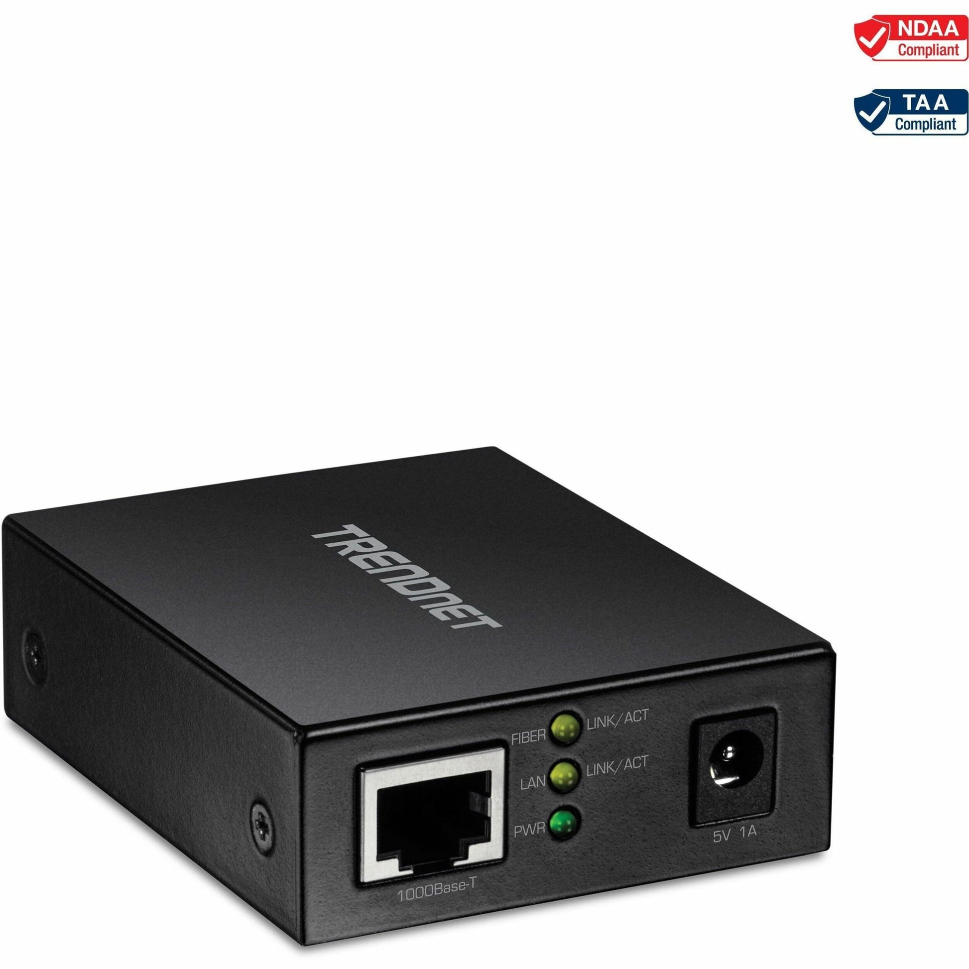Main Image for TRENDnet 1000BASE-T to SFP Fiber Media Converter; Gigabit Ethernet to SFP Media Converter; 4Gbps Switching Capactiy; TFC-GSFP