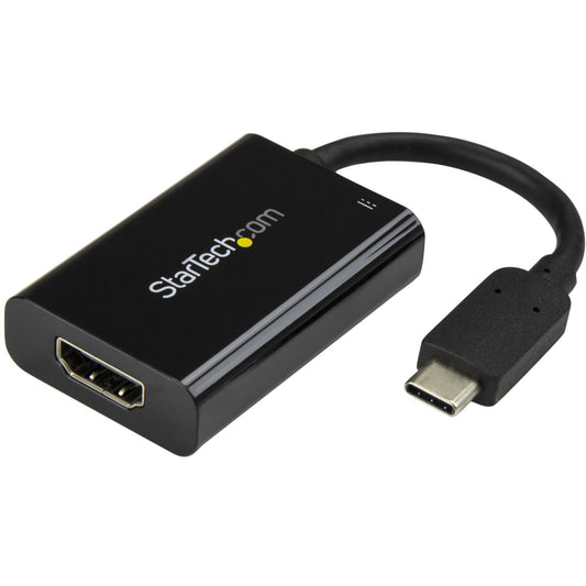 Main Image for StarTech.com USB C to HDMI 2.0 Adapter 4K 60Hz with 60W Power Delivery Pass-Through Charging - USB Type-C to HDMI Video Converter - Black