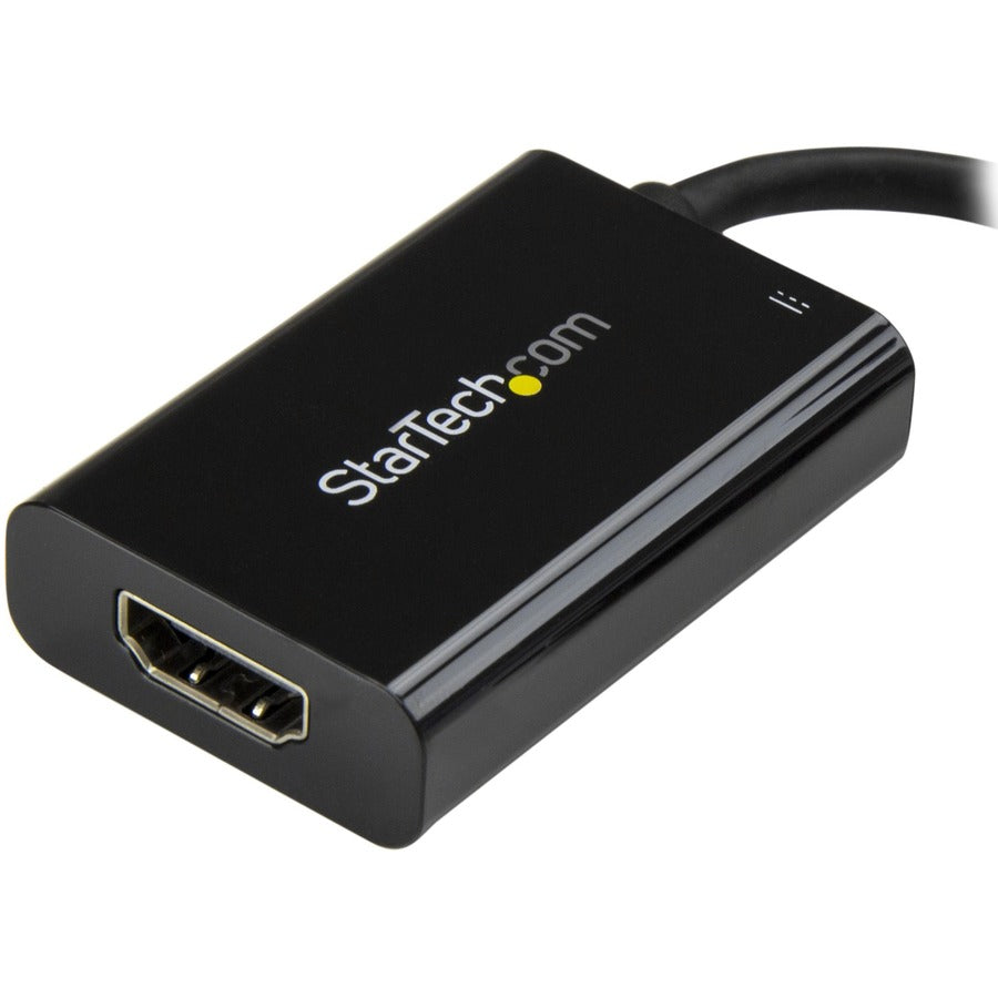 Alternate-Image1 Image for StarTech.com USB C to HDMI 2.0 Adapter 4K 60Hz with 60W Power Delivery Pass-Through Charging - USB Type-C to HDMI Video Converter - Black