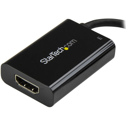 Alternate-Image1 Image for StarTech.com USB C to HDMI 2.0 Adapter 4K 60Hz with 60W Power Delivery Pass-Through Charging - USB Type-C to HDMI Video Converter - Black