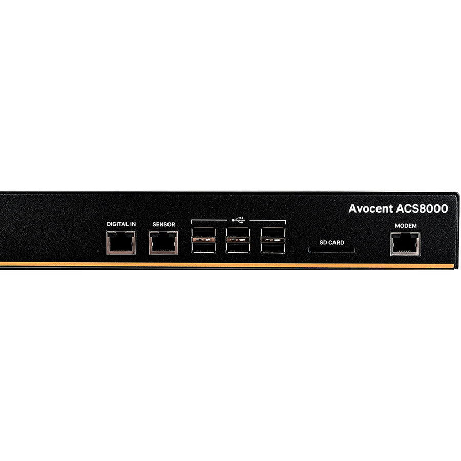Alternate-Image2 Image for Vertiv Avocent 32-port ACS8000 Console System with dual AC Power Supply and analog modem, non-TAA