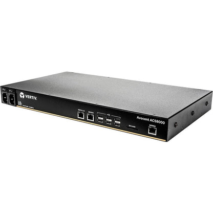 Left Image for Vertiv Avocent 32-port ACS8000 Console System with dual AC Power Supply and analog modem, non-TAA