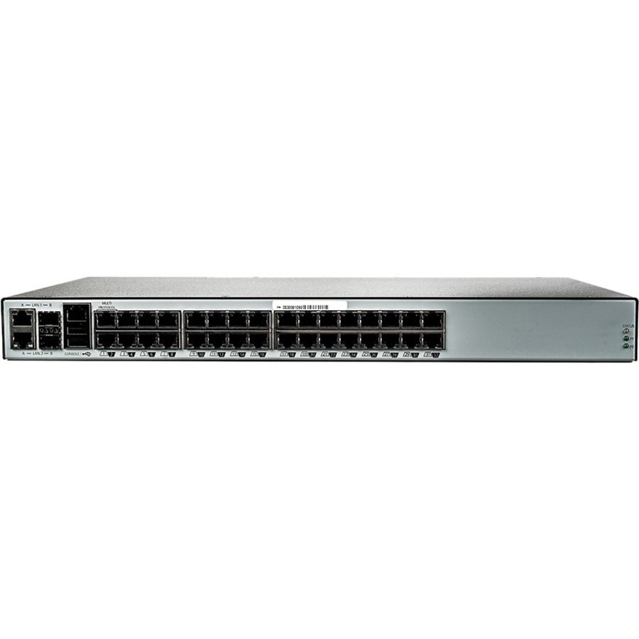 Rear Image for Vertiv Avocent 32-port ACS8000 Console System with single AC Power Supply, non-TAA