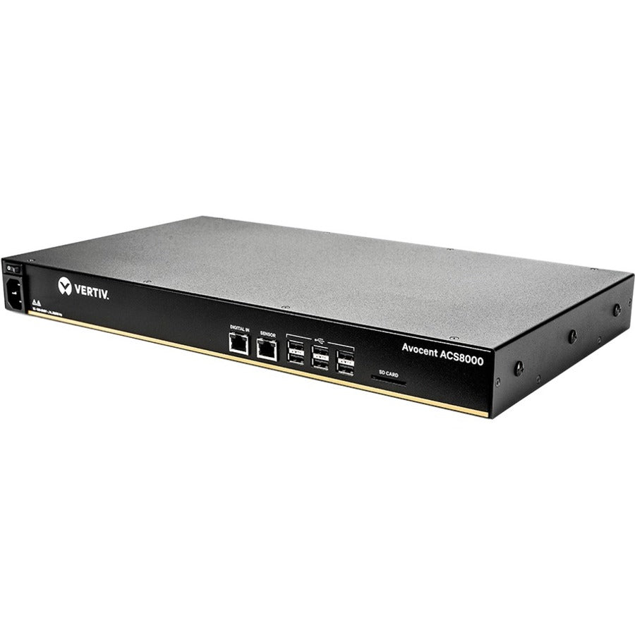 Left Image for Vertiv Avocent 32-port ACS8000 Console System with single AC Power Supply, non-TAA