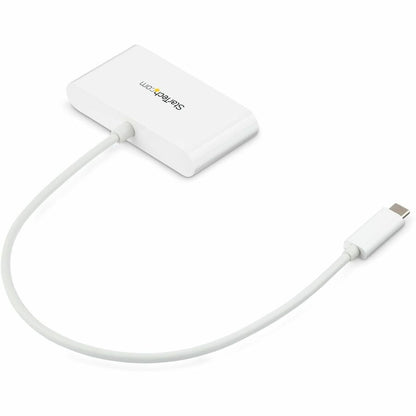 Alternate-Image3 Image for StarTech 3 Port USB C Hub with Gigabit Ethernet - USB-C to 3x USB-A - USB 3.0 - White - USB Hub with GbE - USB-C to USB Adapter - USB Type C Hub