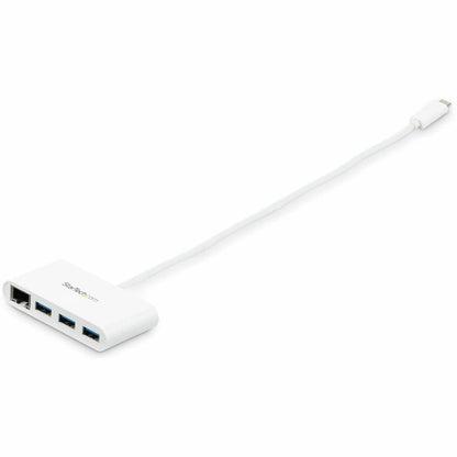 Alternate-Image2 Image for StarTech 3 Port USB C Hub with Gigabit Ethernet - USB-C to 3x USB-A - USB 3.0 - White - USB Hub with GbE - USB-C to USB Adapter - USB Type C Hub