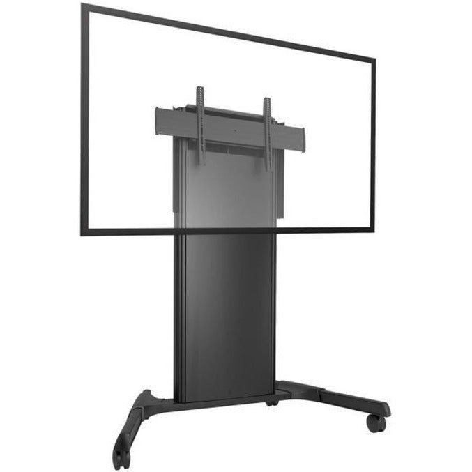 Alternate-Image3 Image for Chief Fusion Ultrawide X-Large Height Adjustable Mobile TV Cart - For Displays 55-100" - Black
