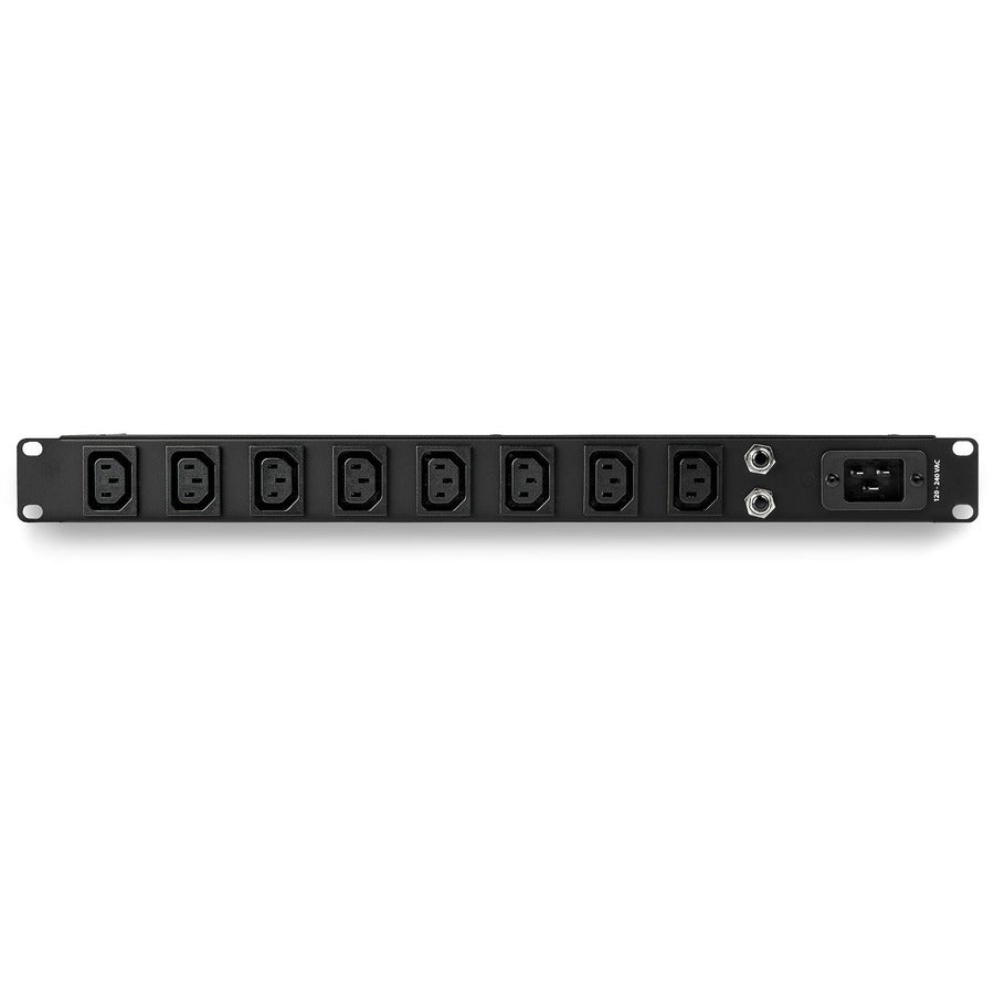 Rear Image for StarTech 1U 19" 8 Port Rack Mount PDU, IEC C13 Socket Rackmount Power Supply/ Strip, Horizontal Server Rack PDU 16A 240V
