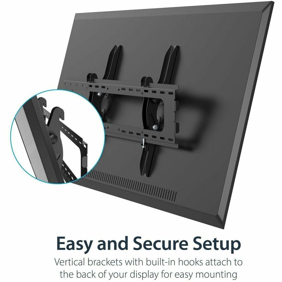Alternate-Image5 Image for StarTech.com Flat Screen TV Wall Mount - Tilting - For 32" to 75" TVs - Steel - VESA TV Mount - Monitor Wall Mount