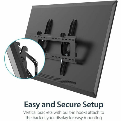 Alternate-Image5 Image for StarTech.com Flat Screen TV Wall Mount - Tilting - For 32" to 75" TVs - Steel - VESA TV Mount - Monitor Wall Mount