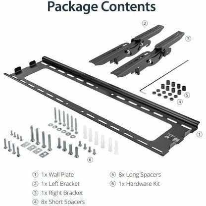 Alternate-Image6 Image for StarTech.com Flat Screen TV Wall Mount - Tilting - For 32" to 75" TVs - Steel - VESA TV Mount - Monitor Wall Mount
