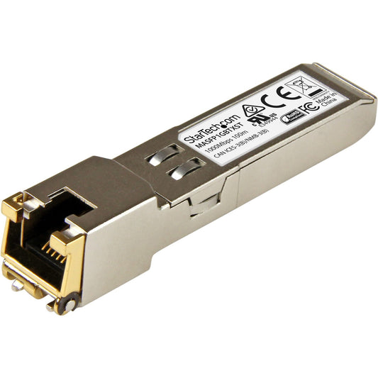 Main Image for StarTech.com Cisco Meraki MA-SFP-1GB-TX Compatible SFP Module - 1000BASE-T - 10/100/1000 Mbps SFP to RJ45 Cat6/Cat5e Transceiver - 100m