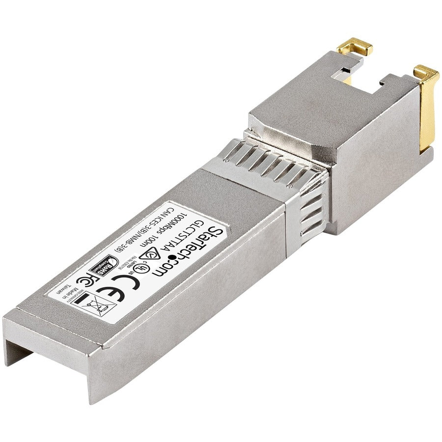 Rear Image for StarTech Cisco GLC-T Compatible SFP Module, 1000BASE-T, 1GE Gigabit Ethernet SFP SFP to RJ45 Cat6/Cat5e Transceiver, 100m , TAA
