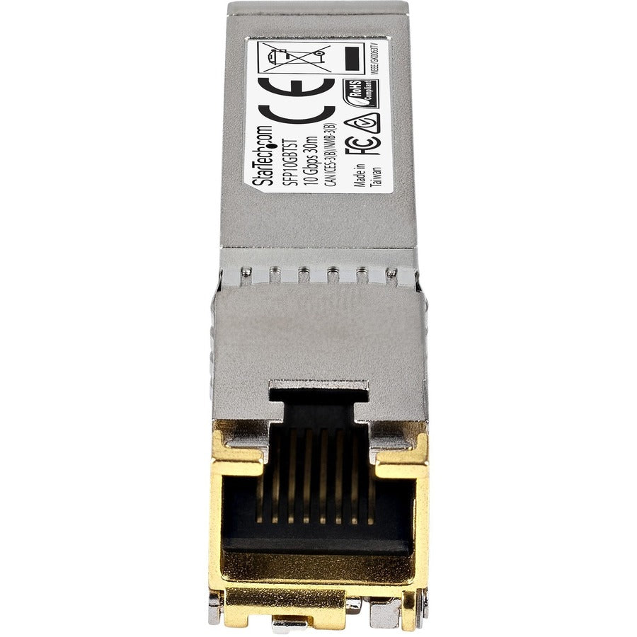 Front Image for StarTech Cisco GLC-T Compatible SFP Module, 1000BASE-T, 1GE Gigabit Ethernet SFP SFP to RJ45 Cat6/Cat5e Transceiver, 100m , TAA