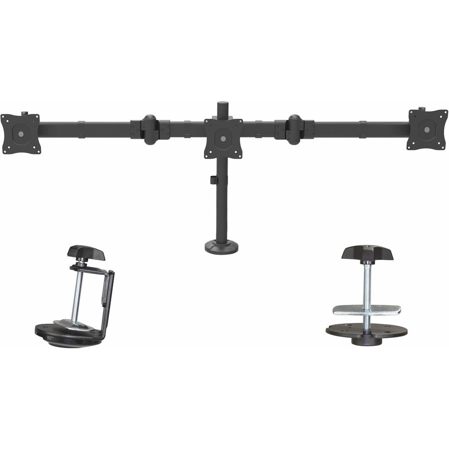 Alternate-Image2 Image for StarTech.com Desk Mount Triple Monitor Arm, 3 VESA 27" (17.6lb/8kg) Displays, Ergonomic Height Adjustable Articulating Pole Mount