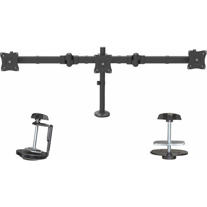 Alternate-Image2 Image for StarTech.com Desk Mount Triple Monitor Arm, 3 VESA 27" (17.6lb/8kg) Displays, Ergonomic Height Adjustable Articulating Pole Mount
