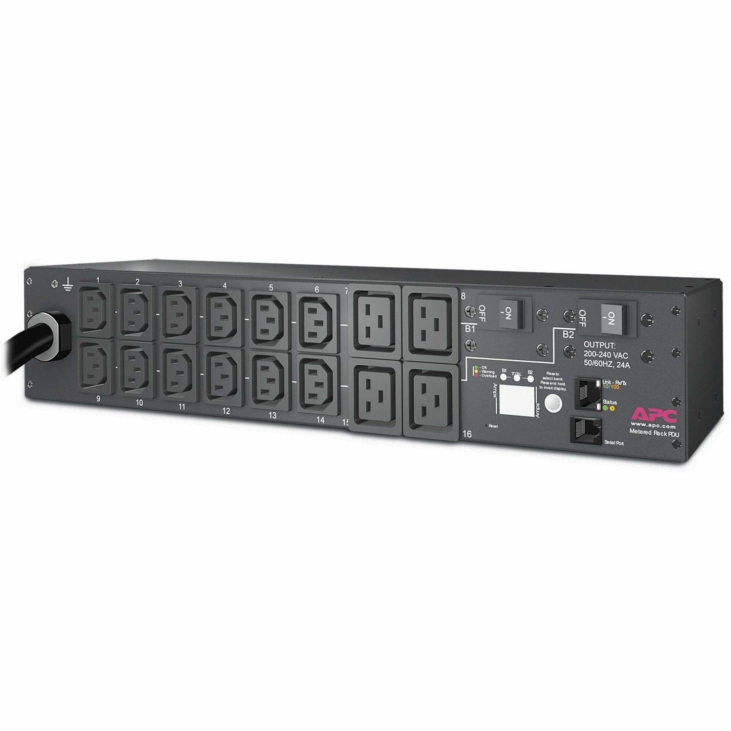 Main Image for APC NetShelter Metered Rack PDU, 2U, 5.0kW, 208V, 30A, 12 C13 and 4 C19 outlet