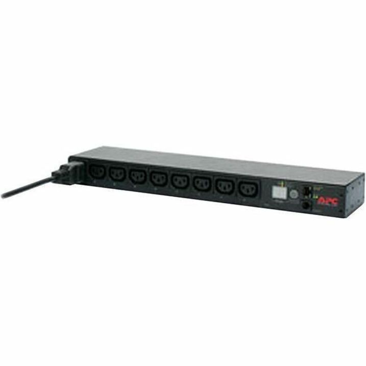 Left Image for APC NetShelter Switched Rack PDU, 1U, 1PH, 3.7kW 230V 16A or 3.3kW 208V 16A, 8 C13 outlets, C20 cord