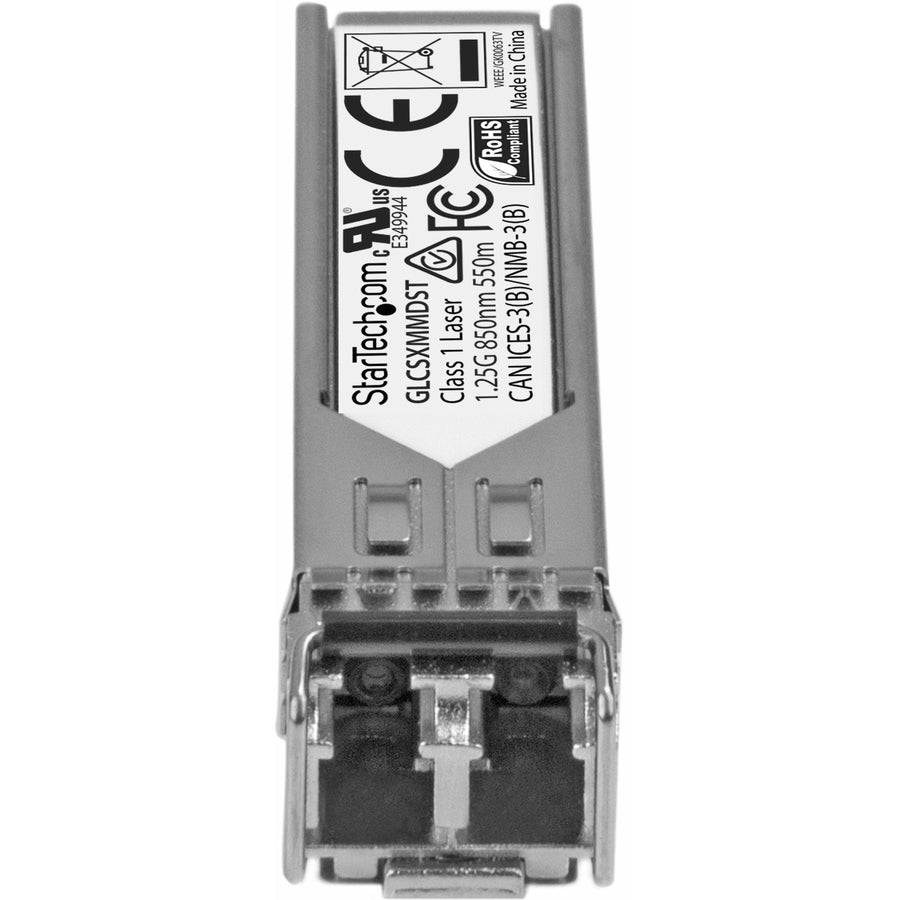 Alternate-Image1 Image for StarTech Cisco GLC-SX-MMD Compatible SFP Module - 1000BASE-SX - 1GE Gigabit Ethernet SFP 1GbE Multimode Fiber MMF Optic Transceiver