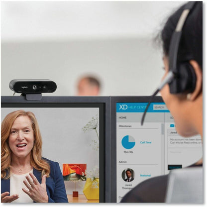 Life-Style Image for Logitech Brio 4K Webcam for Business, biometrics login with Windows Hello, Works with Microsoft Teams, Zoom, Google Meet, PC/Mac