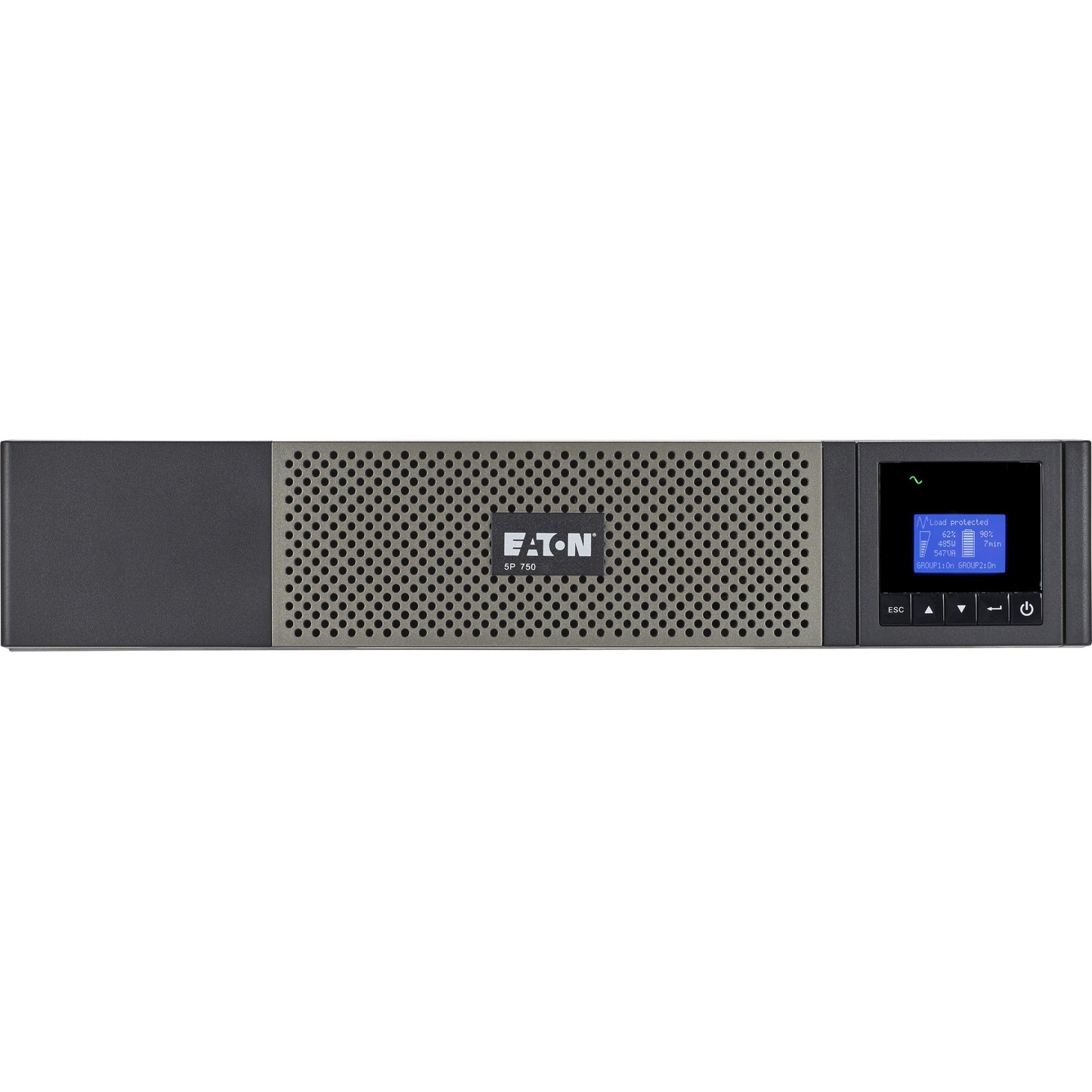 Main Image for Eaton 5P 750VA 600W 120V Line-Interactive UPS, 5-15P, 10x 5-15R Outlets, 16-Inch Depth, True Sine Wave, Cybersecure Network Card Option, 2U