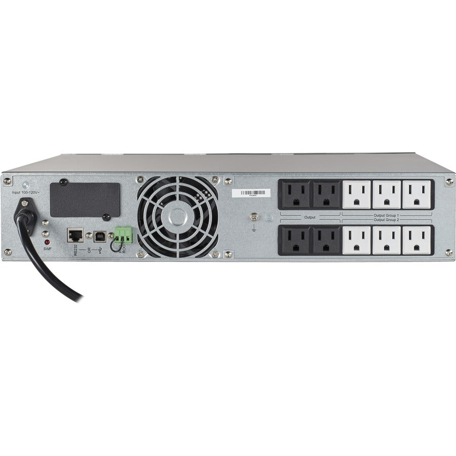 Rear Image for Eaton 5P 750VA 600W 120V Line-Interactive UPS, 5-15P, 10x 5-15R Outlets, 16-Inch Depth, True Sine Wave, Cybersecure Network Card Option, 2U