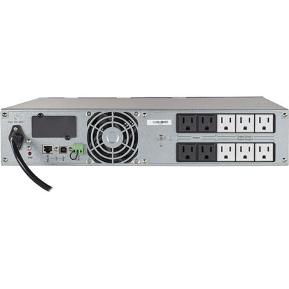 Rear Image for Eaton 5P 750VA 600W 120V Line-Interactive UPS, 5-15P, 10x 5-15R Outlets, 16-Inch Depth, True Sine Wave, Cybersecure Network Card Option, 2U
