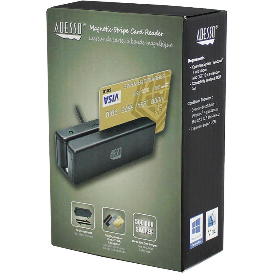 Alternate-Image1 Image for Adesso MSR-100 Magnetic Stripe Card Reader