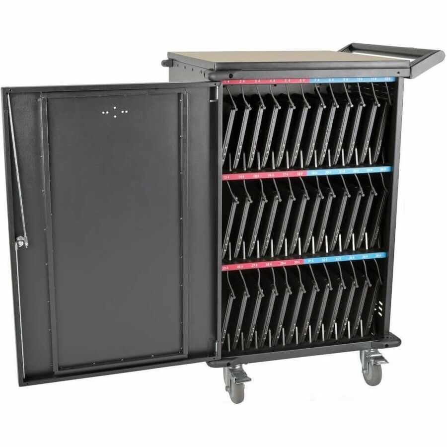 Alternate-Image2 Image for Eaton Tripp Lite Series 36-Device AC Mobile Charging Cart - Laptops and Chromebooks, 120V, NEMA 5-15P, 10 ft. (3.1 m) Cord, Black