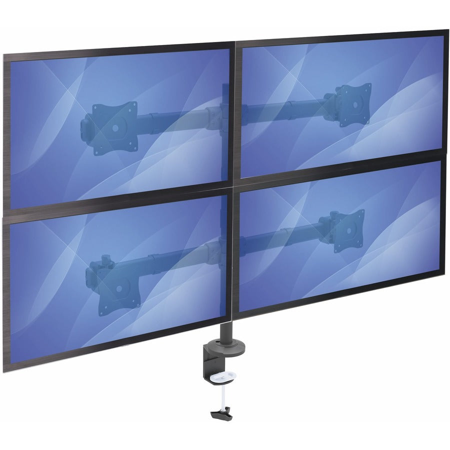 Right Image for StarTech.com Desk Mount Quad Monitor Arm, 4 VESA Displays up to 27" (17.6lb/8kg), Ergonomic Height Adjustable Articulating Pole Mount