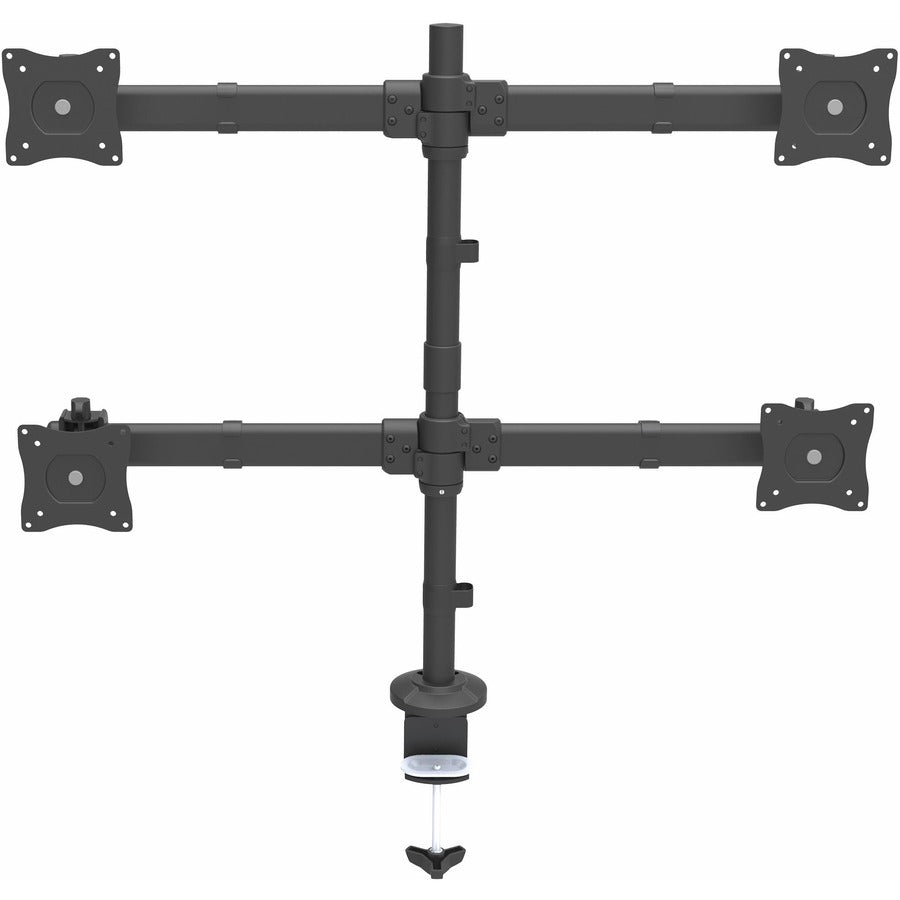 Front Image for StarTech.com Desk Mount Quad Monitor Arm, 4 VESA Displays up to 27" (17.6lb/8kg), Ergonomic Height Adjustable Articulating Pole Mount