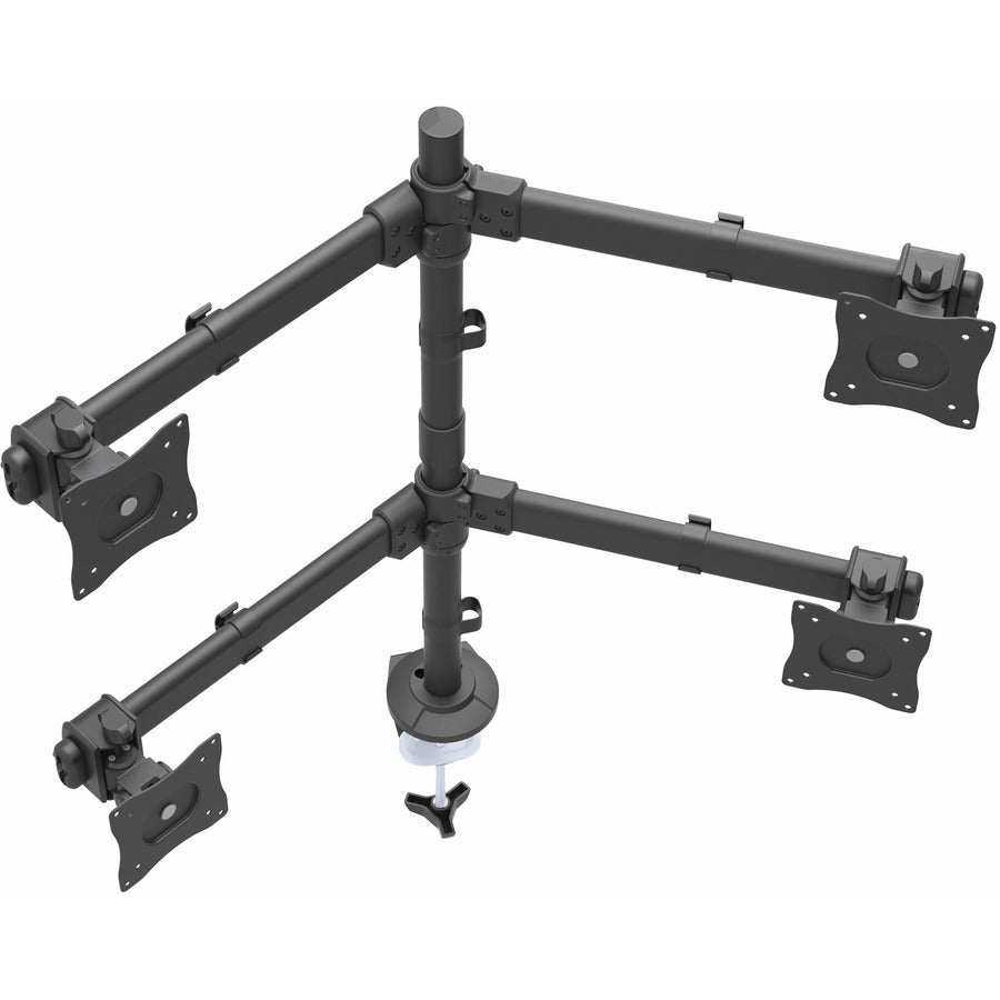 Alternate-Image2 Image for StarTech.com Desk Mount Quad Monitor Arm, 4 VESA Displays up to 27" (17.6lb/8kg), Ergonomic Height Adjustable Articulating Pole Mount