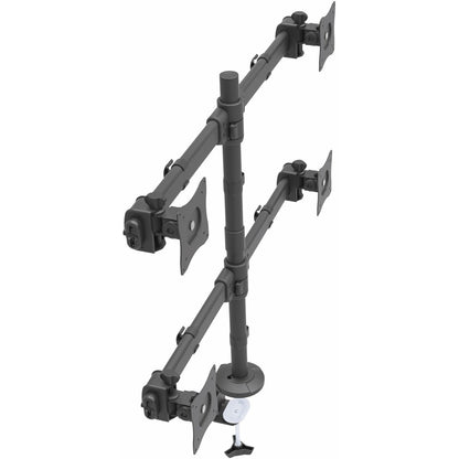 Alternate-Image3 Image for StarTech.com Desk Mount Quad Monitor Arm, 4 VESA Displays up to 27" (17.6lb/8kg), Ergonomic Height Adjustable Articulating Pole Mount