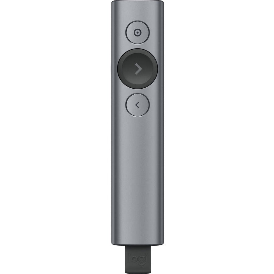 Front Image for Logitech Spotlight Presentation Remote - Universal Wireless Presentation Clicker with Laser Pointer, Advanced Digital Highlighting, Bluetooth, 30 m Range and Quick Charging, Slate