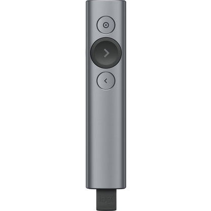 Front Image for Logitech Spotlight Presentation Remote - Universal Wireless Presentation Clicker with Laser Pointer, Advanced Digital Highlighting, Bluetooth, 30 m Range and Quick Charging, Slate