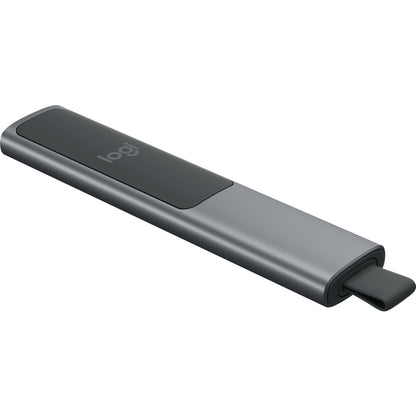 Left Image for Logitech Spotlight Presentation Remote - Universal Wireless Presentation Clicker with Laser Pointer, Advanced Digital Highlighting, Bluetooth, 30 m Range and Quick Charging, Slate