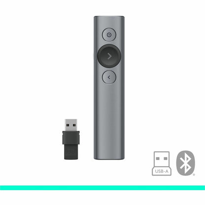 Main Image for Logitech Spotlight Presentation Remote - Universal Wireless Presentation Clicker with Laser Pointer, Advanced Digital Highlighting, Bluetooth, 30 m Range and Quick Charging, Slate