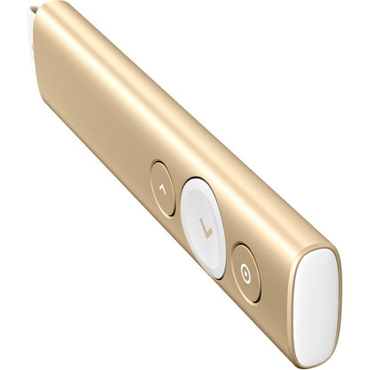 Top Image for Logitech Spotlight Presentation Remote - Universal Wireless Presentation Clicker with Laser Pointer, Advanced Digital Highlighting, Bluetooth, 30 m Range and Quick Charging, Gold