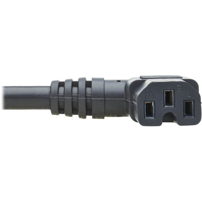 Alternate-Image3 Image for Eaton Tripp Lite Series Power Cord, NEMA 5-15P to Right-Angle C15 - Heavy-Duty, 15A, 125V, 14 AWG, 8 ft. (2.43 m), Black