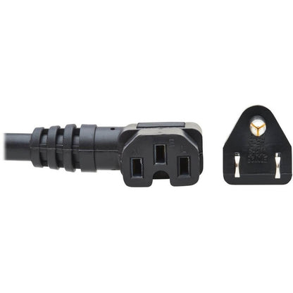Alternate-Image2 Image for Eaton Tripp Lite Series Power Cord, NEMA 5-15P to Right-Angle C15 - Heavy-Duty, 15A, 125V, 14 AWG, 8 ft. (2.43 m), Black