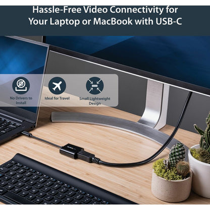Alternate-Image2 Image for StarTech.com USB C to DisplayPort Adapter 4K 60Hz - USB Type-C to DP 1.4 Monitor Video Converter (DP Alt Mode) - Thunderbolt 3 Compatible