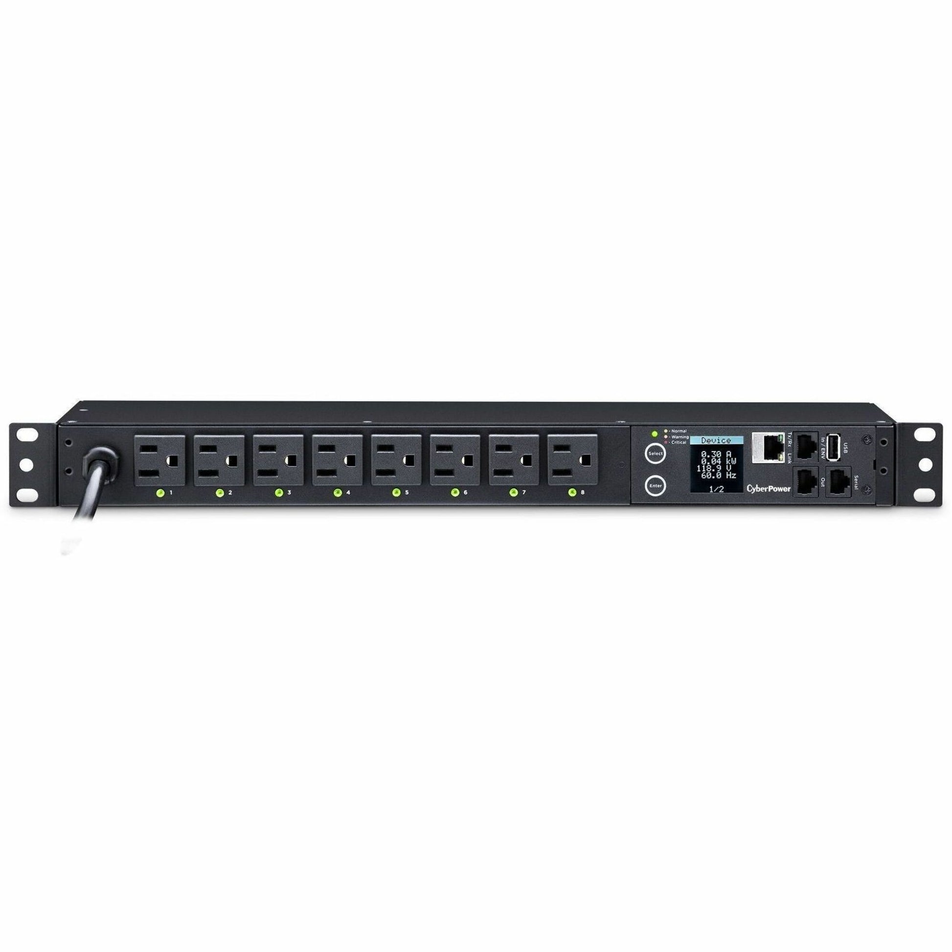 Main Image for CyberPower PDU81001 100 - 120 VAC 15A Switched Metered-by-Outlet PDU