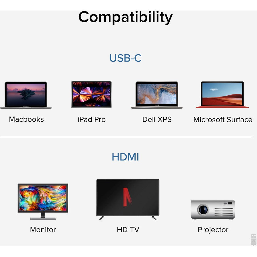 Alternate-Image3 Image for Plugable USB C to HDMI adapter, HDMI 2.0, USB4 / Thunderbolt Adapter for 4K Monitor up to 4K 60Hz