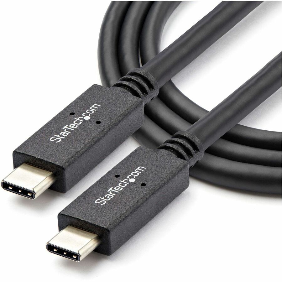 Alternate-Image3 Image for StarTech.com 1m 3 ft USB C Cable with Power Delivery (5A) - M/M - USB 3.1 (10Gbps) - USB-IF Certified - USB Type C Cable - USB 3.2 Gen 2