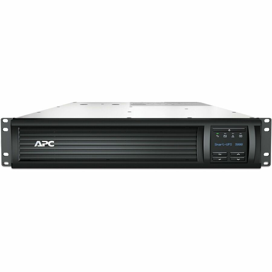 Front Image for APC Smart-UPS, Line Interactive, 3kVA, Rackmount 2U, 120V, 6x NEMA 5-15R+2x NEMA 5-20R outlets, Network Card, AVR, LCD