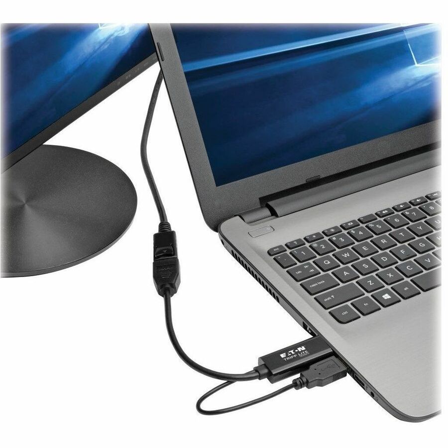 Alternate-Image1 Image for Eaton Tripp Lite Series 4K HDMI to DisplayPort Active Converter (M/F) with USB Power, 6 in. (15.2 cm)