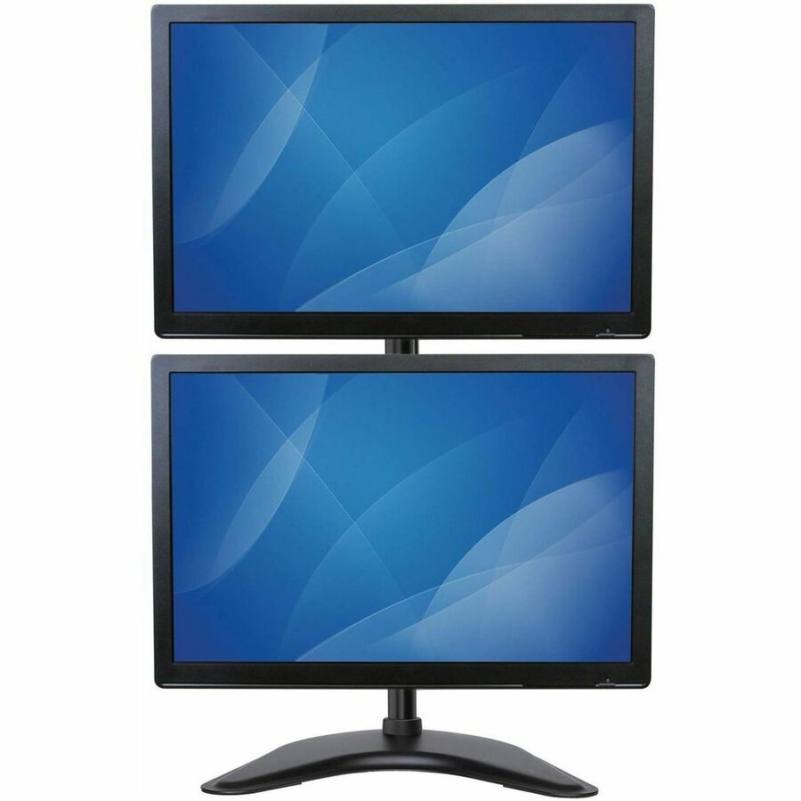 Alternate-Image1 Image for StarTech.com Vertical Dual Monitor Stand, Heavy Duty Steel, Monitors up to 27" (22lb/10kg), Vesa Monitor, Computer Monitor Stand