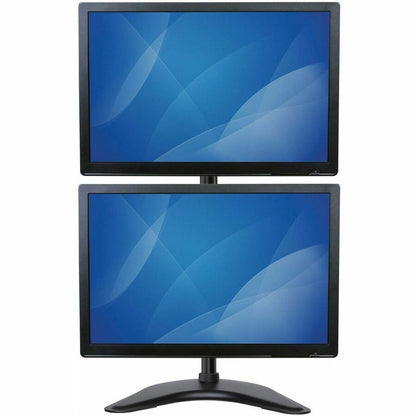 Alternate-Image1 Image for StarTech.com Vertical Dual Monitor Stand, Heavy Duty Steel, Monitors up to 27" (22lb/10kg), Vesa Monitor, Computer Monitor Stand