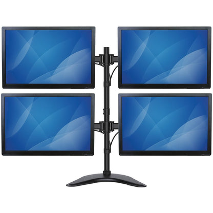 Front Image for StarTech.com Quad Monitor Stand, Crossbar, Steel, Monitors up to 27" (17.6lb/8kg), VESA Monitor, Computer Monitor Stand, Monitor Arm